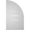 Ekena Millwork Quarter Round Top Left Surface Mount PVC Gable Vent w/ 3-1/2"W x 1"P Standard Frame, 12"W x 20"H GVPQL12X2001SF - alternate 3